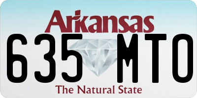 AR license plate 635MTO