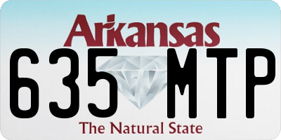 AR license plate 635MTP