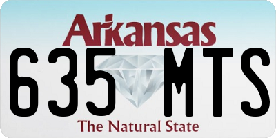AR license plate 635MTS