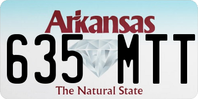 AR license plate 635MTT