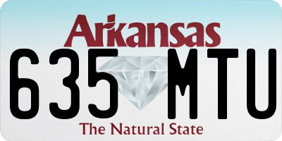AR license plate 635MTU