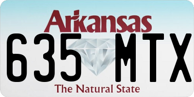 AR license plate 635MTX