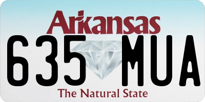 AR license plate 635MUA