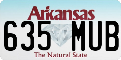 AR license plate 635MUB