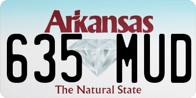 AR license plate 635MUD