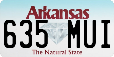 AR license plate 635MUI