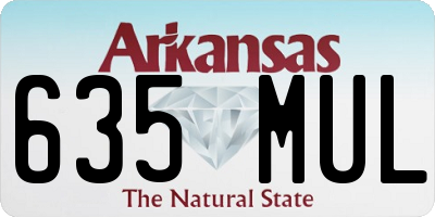 AR license plate 635MUL