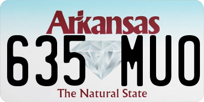 AR license plate 635MUO