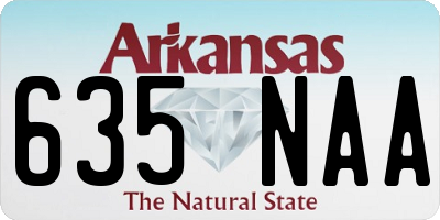 AR license plate 635NAA