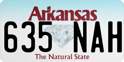 AR license plate 635NAH