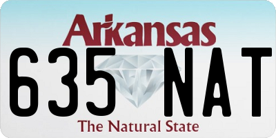 AR license plate 635NAT