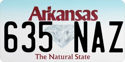 AR license plate 635NAZ