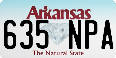 AR license plate 635NPA