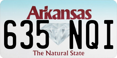 AR license plate 635NQI