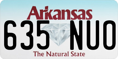 AR license plate 635NUO