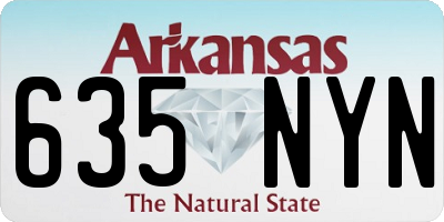 AR license plate 635NYN