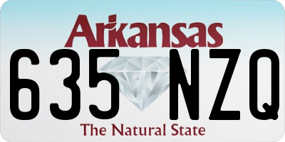 AR license plate 635NZQ