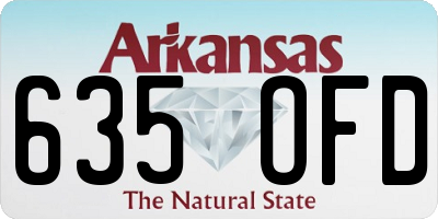 AR license plate 635OFD