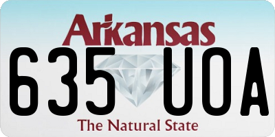 AR license plate 635UOA