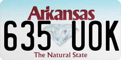 AR license plate 635UOK