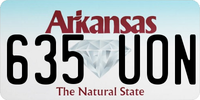 AR license plate 635UON