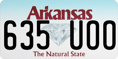 AR license plate 635UOO