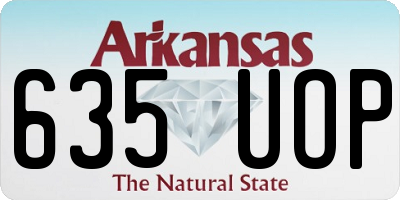 AR license plate 635UOP