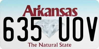 AR license plate 635UOV