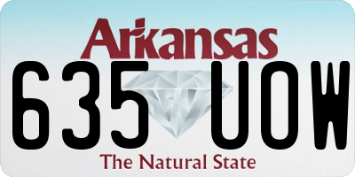 AR license plate 635UOW