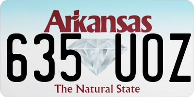 AR license plate 635UOZ