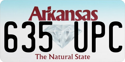 AR license plate 635UPC