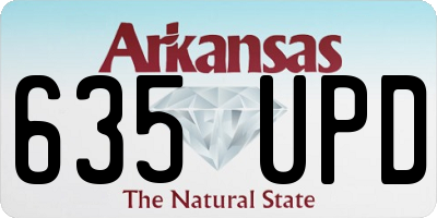 AR license plate 635UPD
