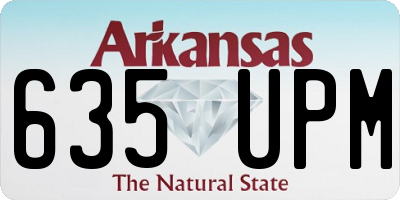 AR license plate 635UPM
