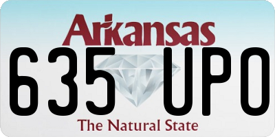 AR license plate 635UPO