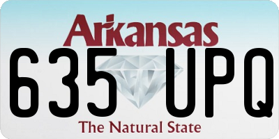 AR license plate 635UPQ
