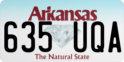 AR license plate 635UQA