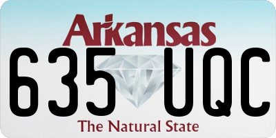 AR license plate 635UQC
