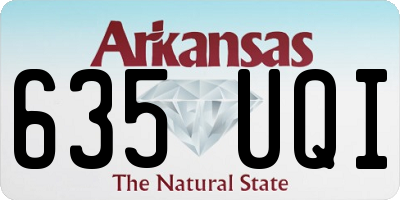 AR license plate 635UQI
