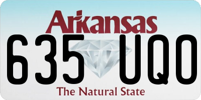 AR license plate 635UQO