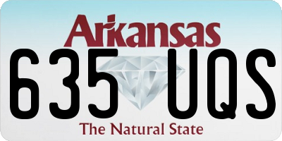 AR license plate 635UQS