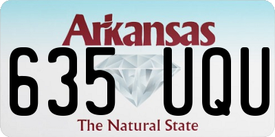 AR license plate 635UQU