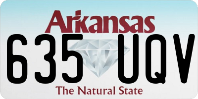 AR license plate 635UQV