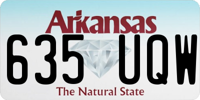 AR license plate 635UQW