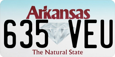 AR license plate 635VEU