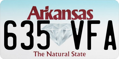 AR license plate 635VFA