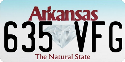 AR license plate 635VFG