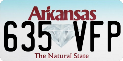 AR license plate 635VFP