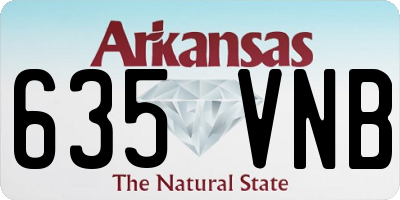 AR license plate 635VNB