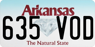 AR license plate 635VOD