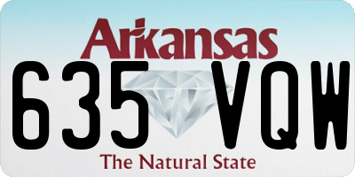 AR license plate 635VQW
